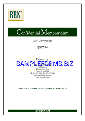 Sample Confidential Memo Template doc pdf free